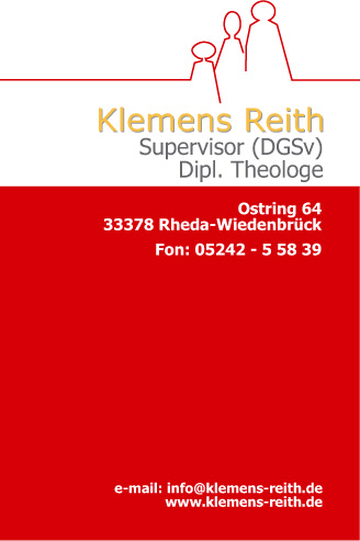 Visitenkarte Klemens Reith | Supervisor (DGSv) | Dipl. Theologe